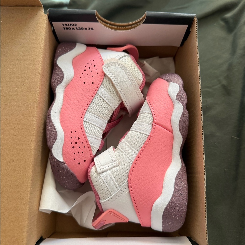 Jordan 6 Rings TD in Coral and White